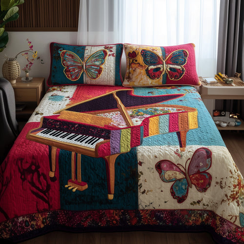 Grand Piano 3-Piece Quilted Bedding Set GFTONT2390