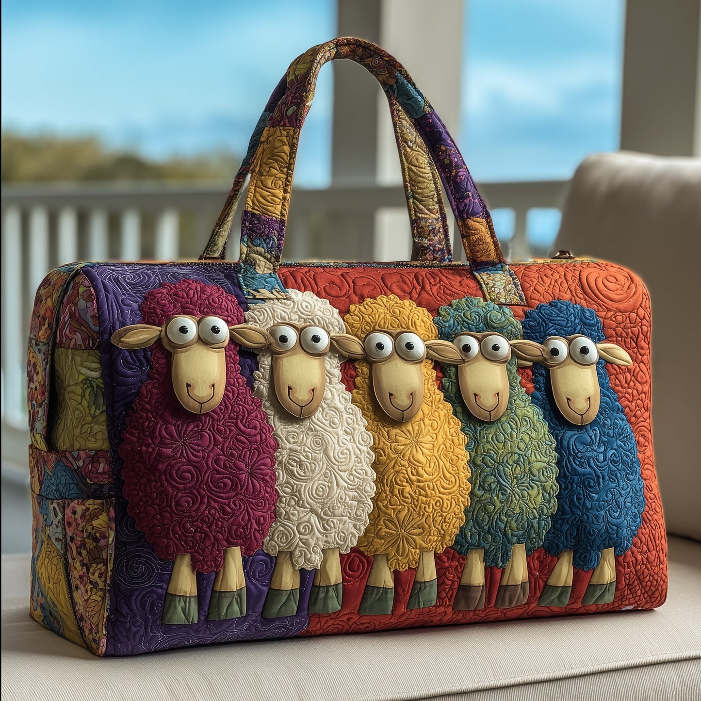 Sheep Gang Quilted Duffle Bag GFTONT2440