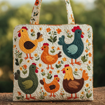 Flock of Chickens Quilted Tote Bag GFTONT2477