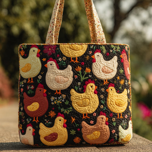 Chirping Chickens Quilted Tote Bag GFTONT2479