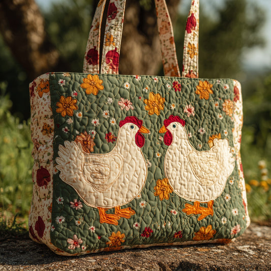 Chirping Chickens Quilted Tote Bag GFTONT2480