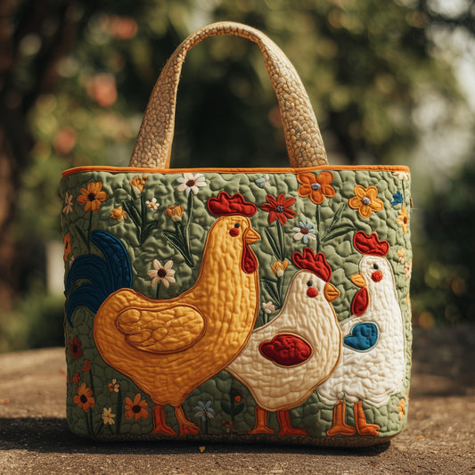 Chirping Chickens Quilted Tote Bag GFTONT2481