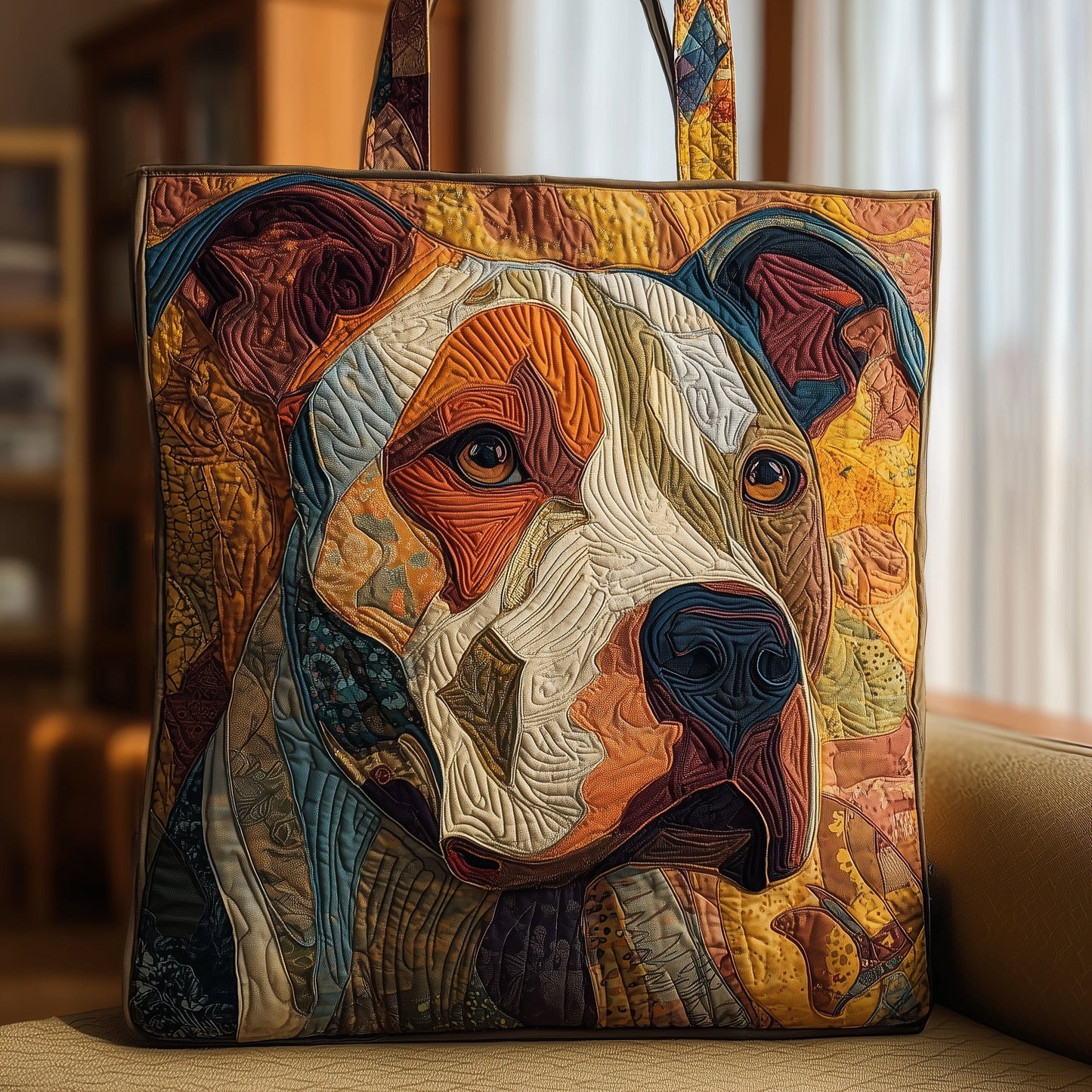Bullie Portrait Quilted Tote Bag GFTONT2493
