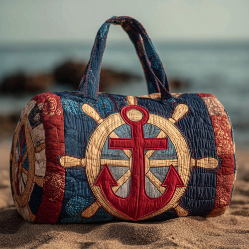 Ship Wheel Anchor Quilted Duffle Bag GFTONT2536