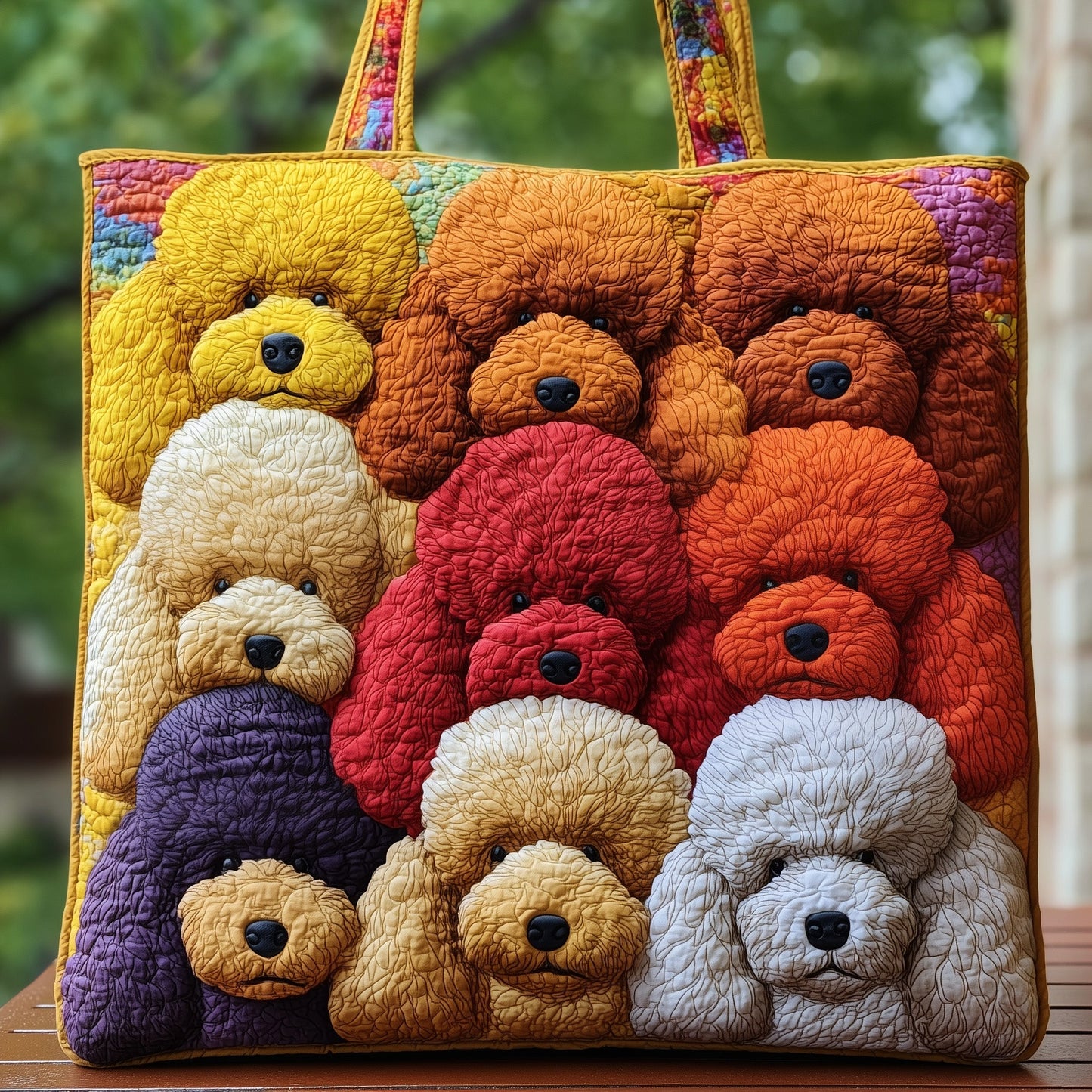 Poodle Joy Quilted Tote Bag GFTONT2555