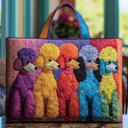 Adorable Poodle Quilted Tote Bag GFTONT2556