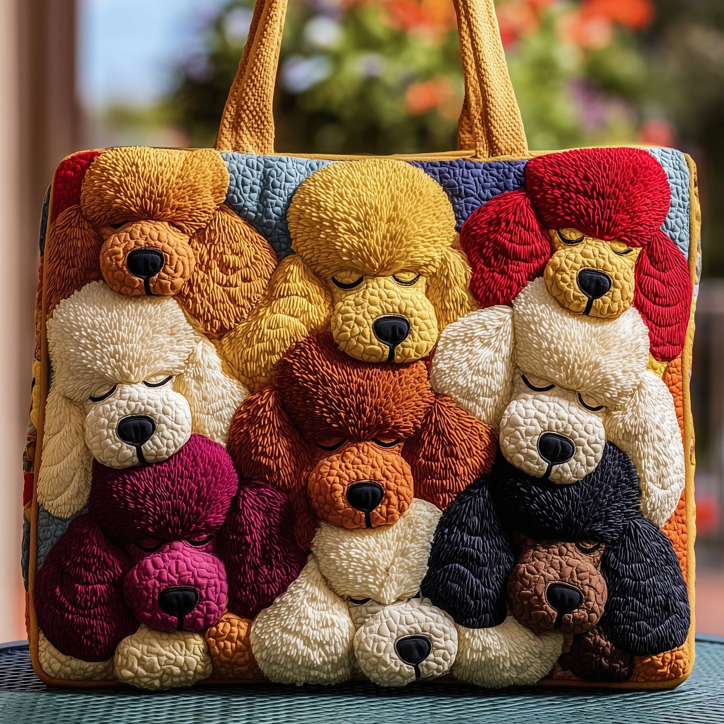 Snuggle Poodle Quilted Tote Bag GFTONT2558