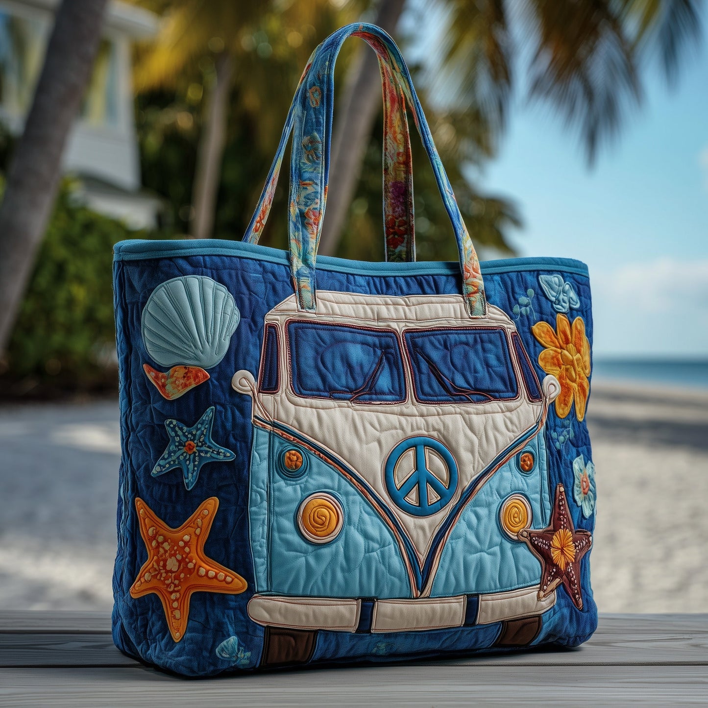 Beachsite Trip Quilted Tote Bag GFTONT2573