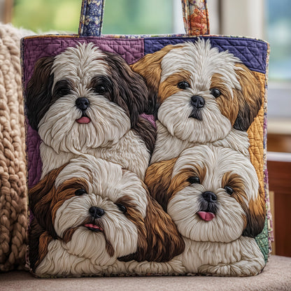Shih Tzu Joy Quilted Tote Bag GFTONT2583