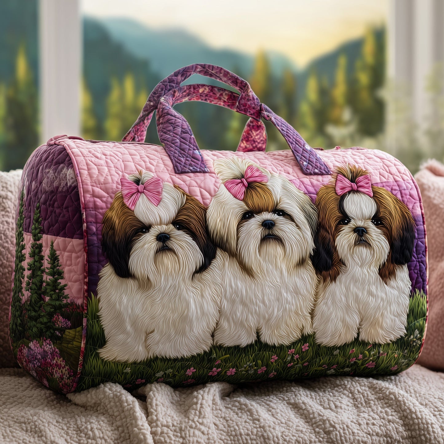 Shih Tzu Quilted Duffle Bag GFTONT2587