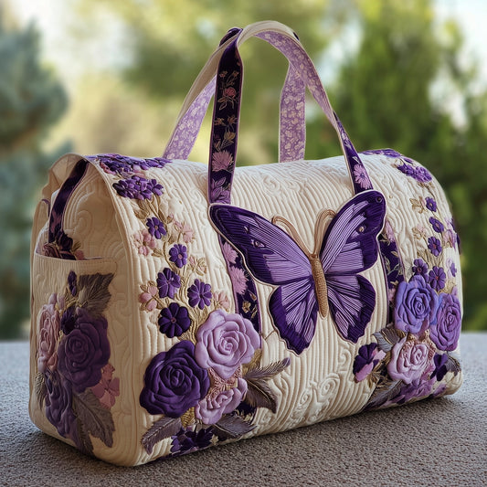Amethyst Butterfly Quilted Duffle Bag GFTONT2603