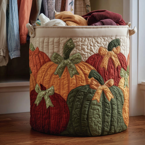 Autumn Pumpkin Quilted Laundry Basket GFTONT2623