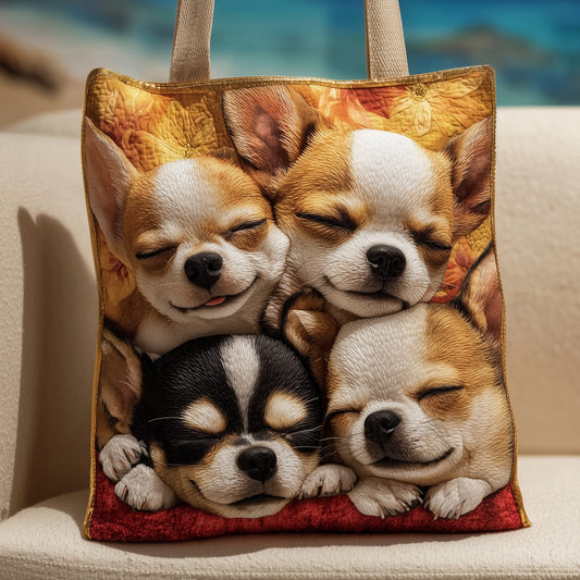 Chihuahua Snooze Quilted Tote Bag GFTONT2651