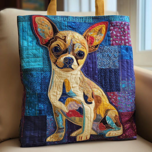 Chihuahua Portrait Quilted Tote Bag GFTONT2653
