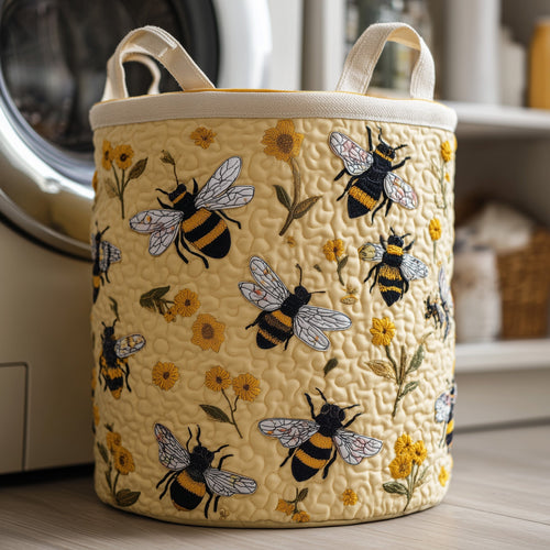 Bee Pollen Garden Quilted Laundry Basket GFTONT2686