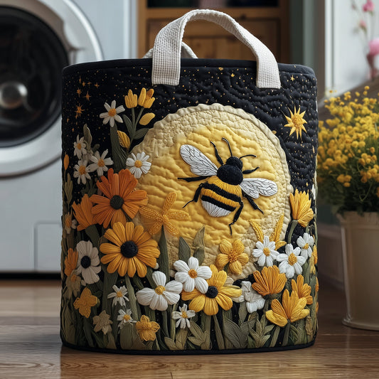 Moonlit Bee Quilted Laundry Basket GFTONT2689