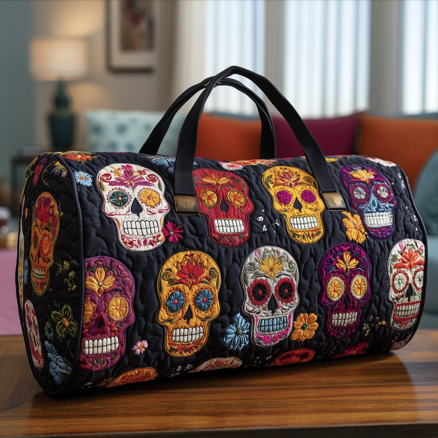Dia de Muertos Quilted Duffle Bag GFTONT2694