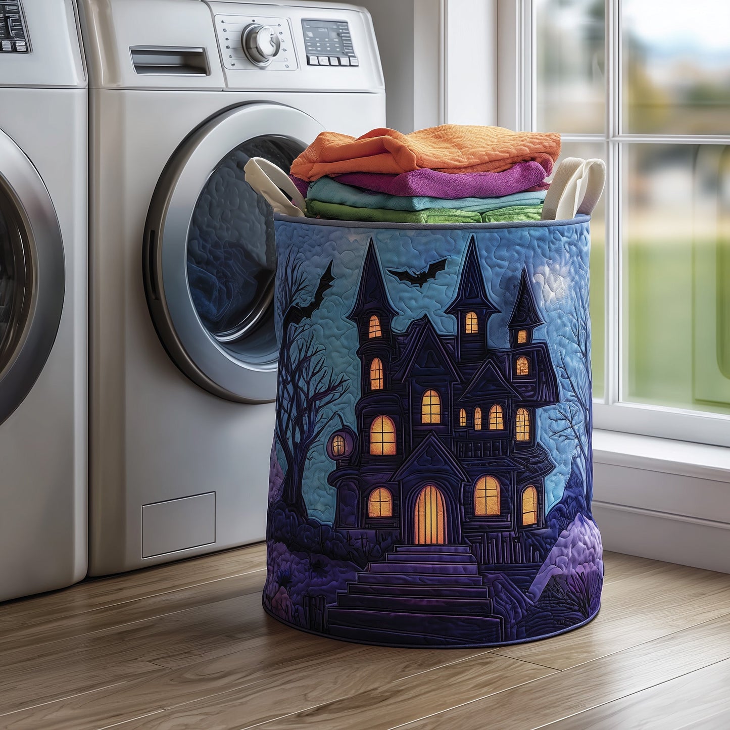 Haunted Manor Quilted Laundry Basket GFTONT2721