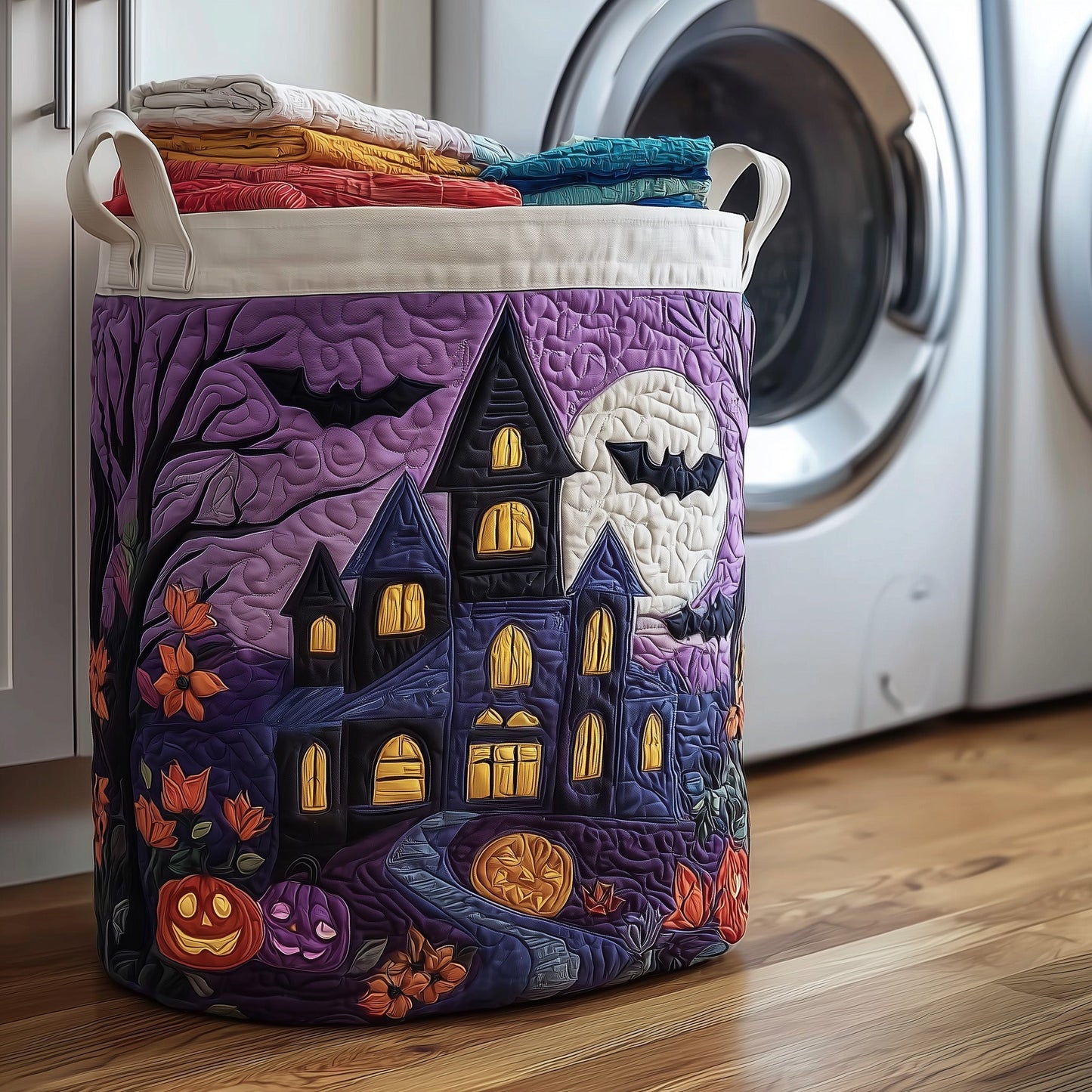 Haunted Manor Quilted Laundry Basket GFTONT2724