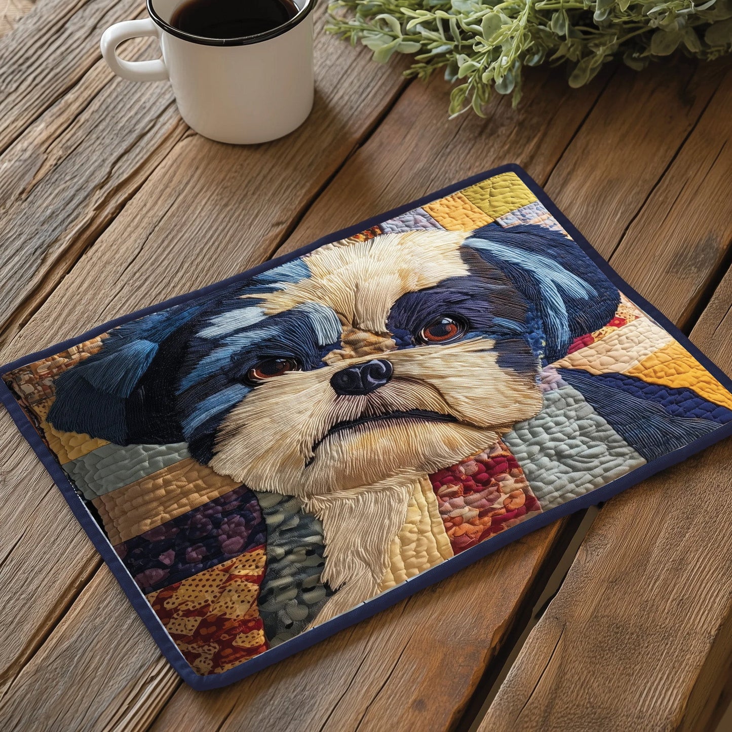 Adorable Shih Tzu Quilted Placemat GFTONT2727