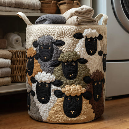 Sheep Haven Quilted Laundry Basket GFTONT2736