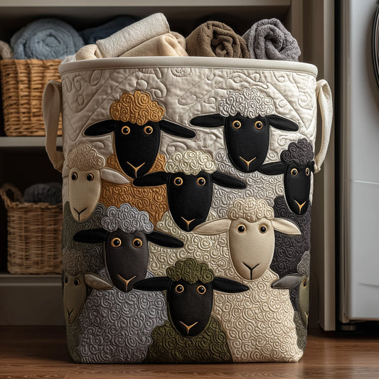 Sheep Haven Quilted Laundry Basket GFTONT2737
