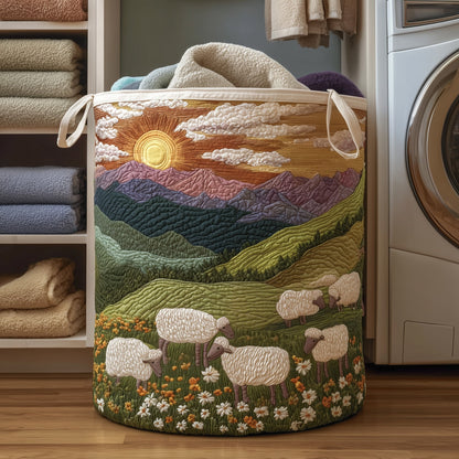Herd of Sheeps Quilted Laundry Basket GFTONT2745