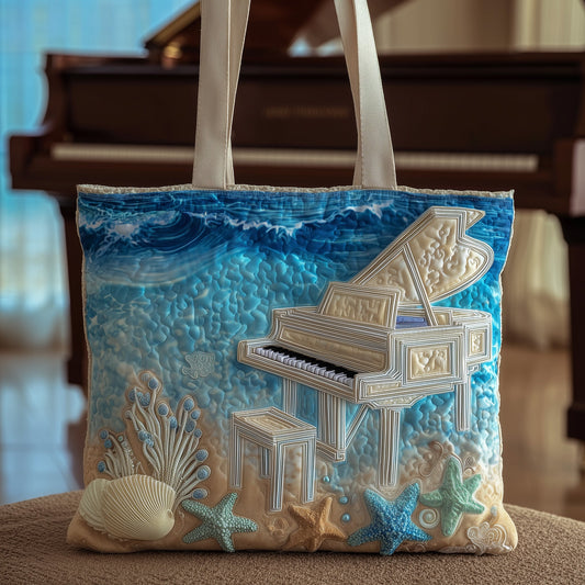Ocean Pianist Quilted Tote Bag GFTONT2763