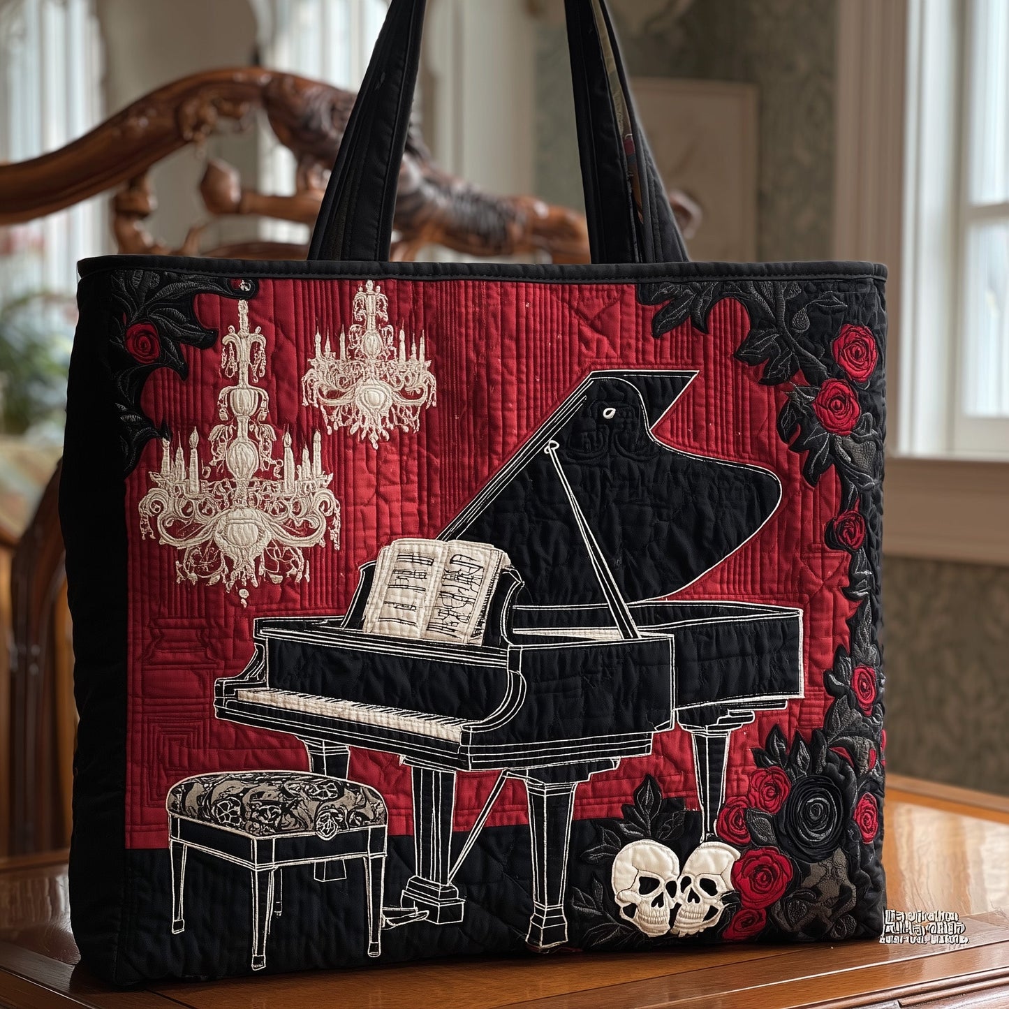 Spooky Melody Quilted Tote Bag GFTONT2766