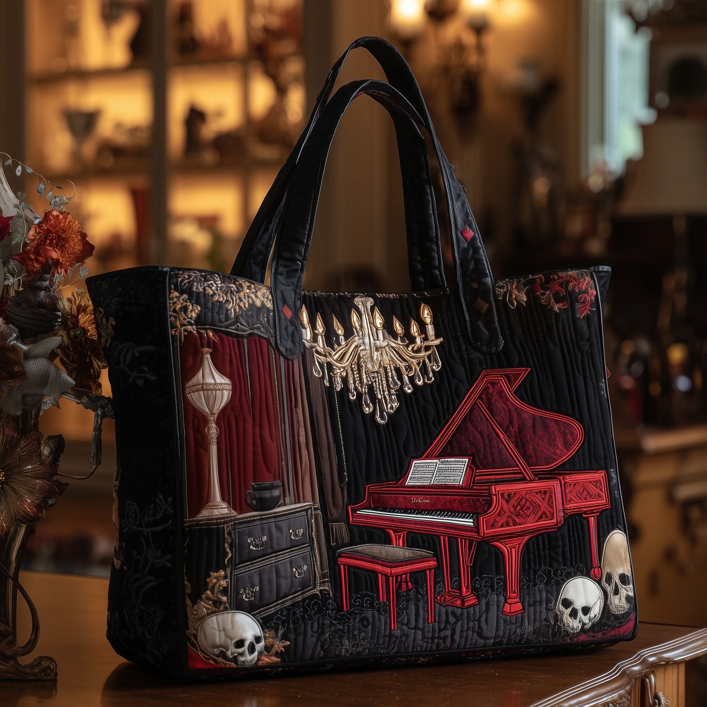 Spooky Melody Quilted Tote Bag GFTONT2767