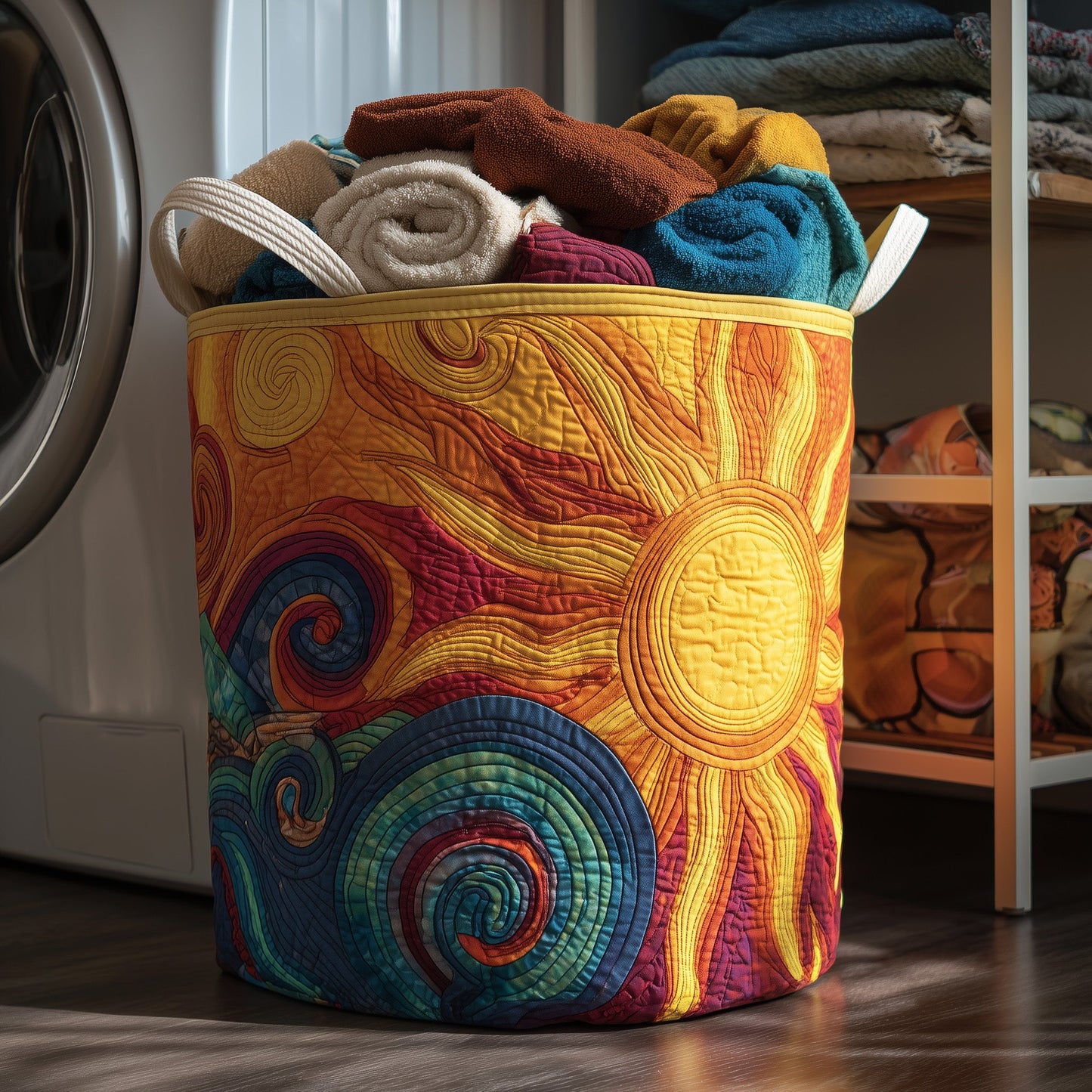 Hippie Sun Quilted Laundry Basket GFTONT2791