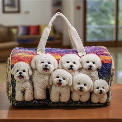 Bichon Charm Quilted Duffle Bag GFTONT2804