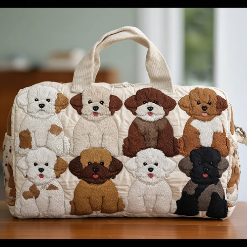 Bichon Charm Quilted Duffle Bag GFTONT2806