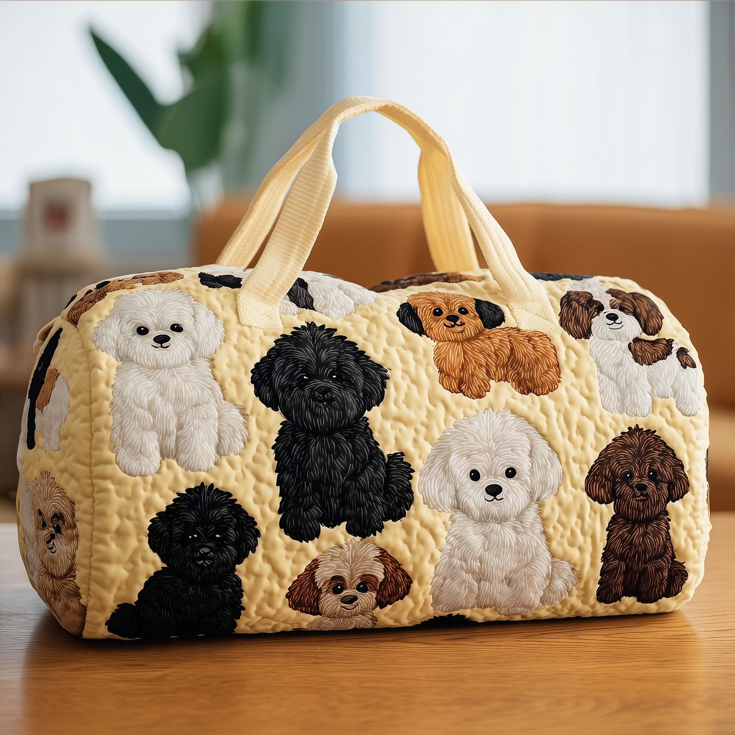 Bichon Charm Quilted Duffle Bag GFTONT2808