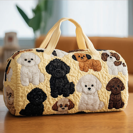 Bichon Charm Quilted Duffle Bag GFTONT2808