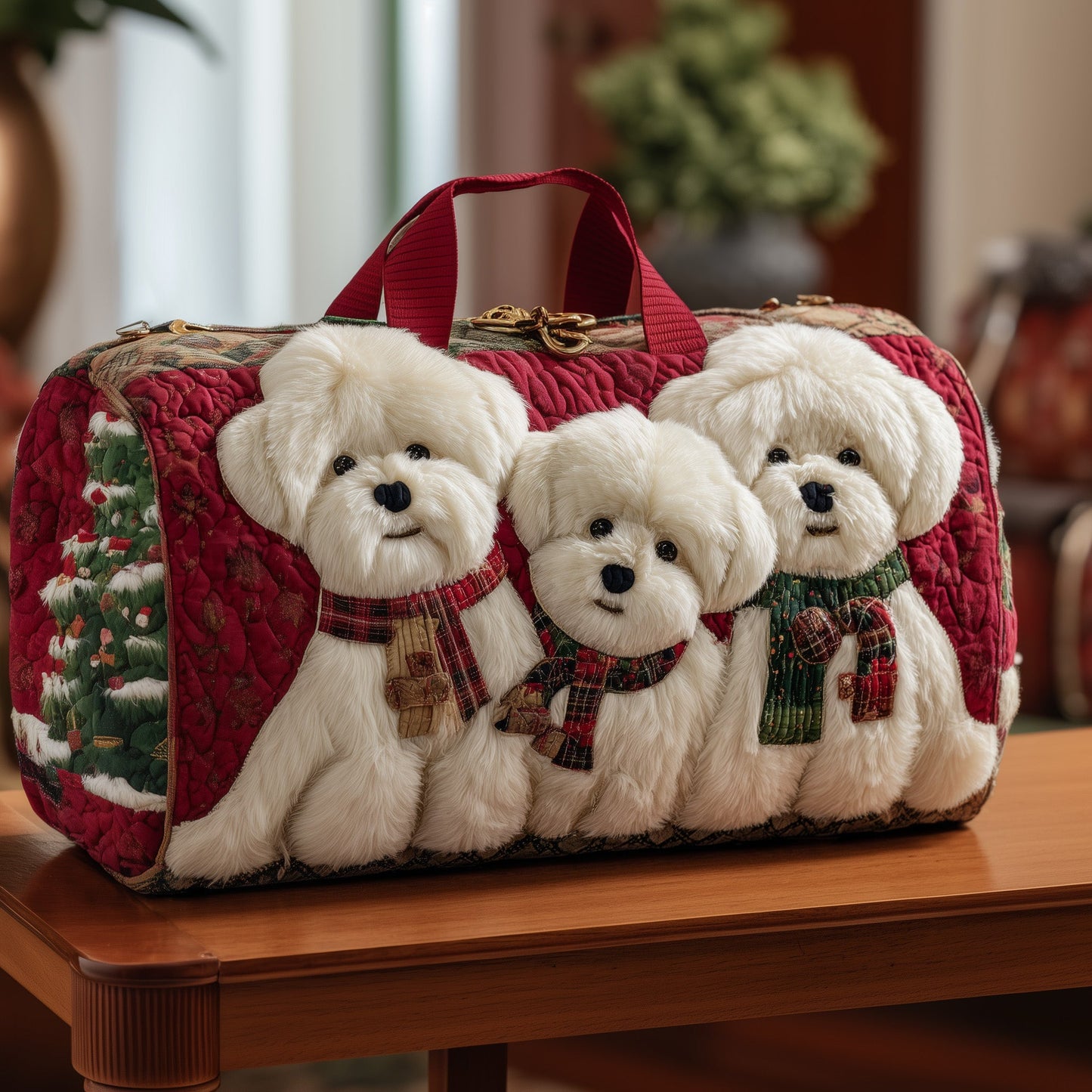 Bichon Frise Quilted Duffle Bag GFTONT2815