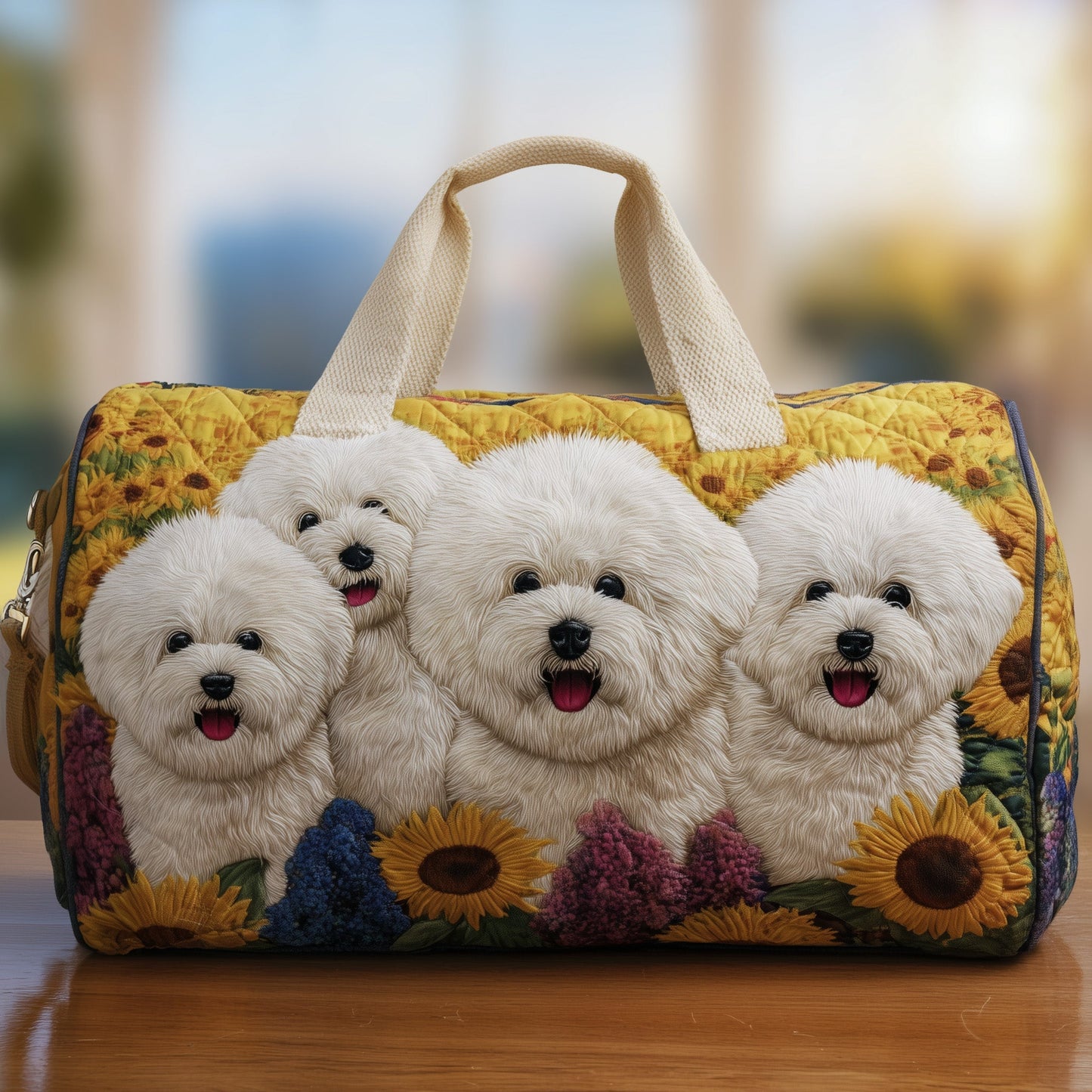 Bichon Frise Quilted Duffle Bag GFTONT2817