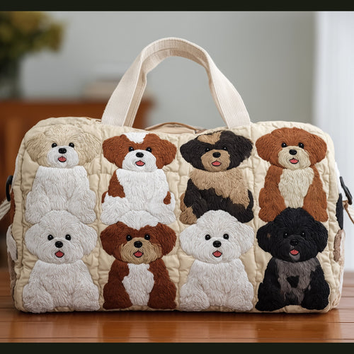 Bichon Frise Quilted Duffle Bag GFTONT2818
