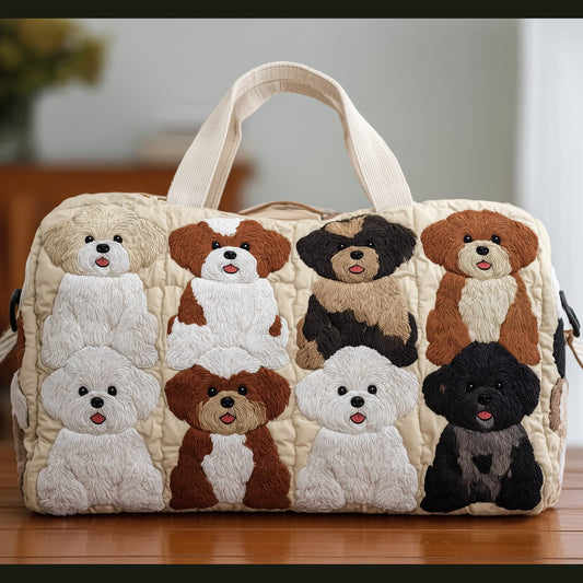 Bichon Frise Quilted Duffle Bag GFTONT2818