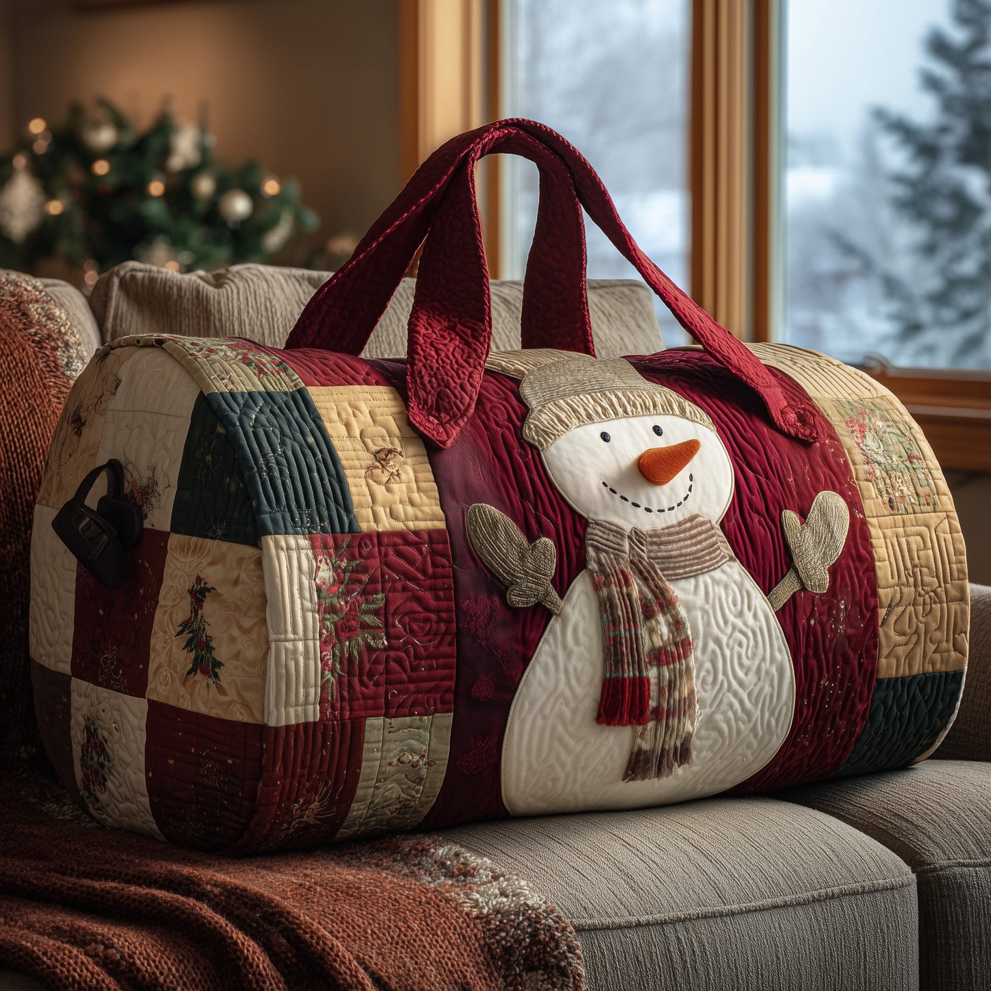 Jolly Snowman Quilted Duffle Bag GFTONT2857