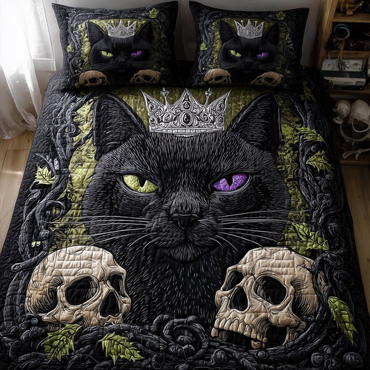 Gothic Cat 3-Piece Quilted Bedding Set GFTONT2865