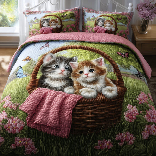 Cat Nap 3-Piece Quilted Bedding Set GFTONT2884