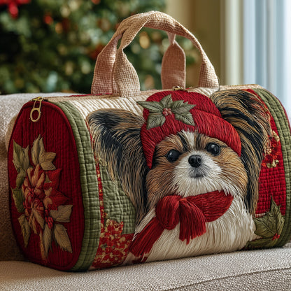 Papillon Dog Quilted Duffle Bag GFTONT2892