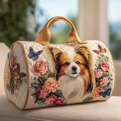 Papillon Dog Quilted Duffle Bag GFTONT2894