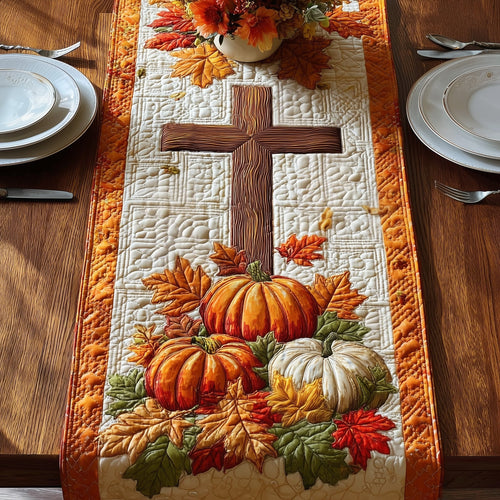 Autumn Cross Quilted Table Runner GFTONT2970