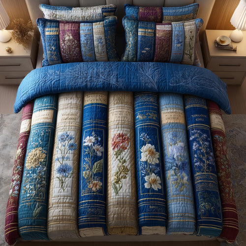 Blue Bookish Duvet Cover Set GFTONT3024