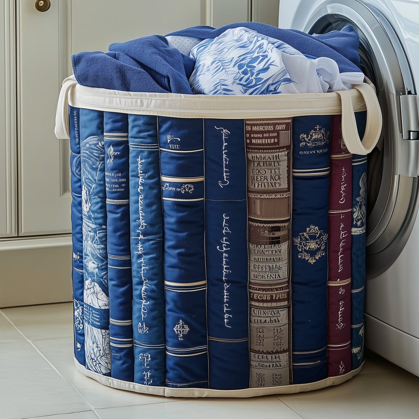 Books Quilted Laundry Basket GFTONT3080