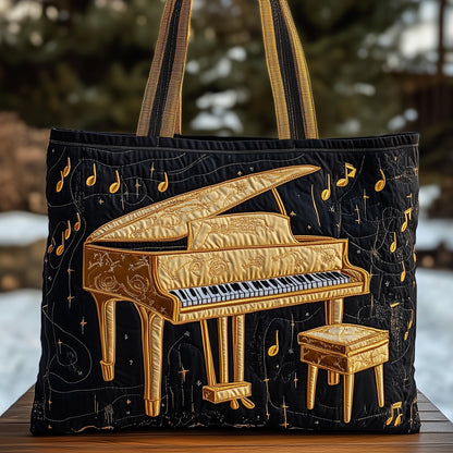 Golden Piano Quilted Tote Bag GFTONT3095