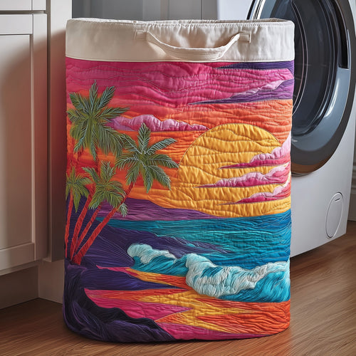 Tropical Sunset Quilted Laundry Basket GFTONT3115
