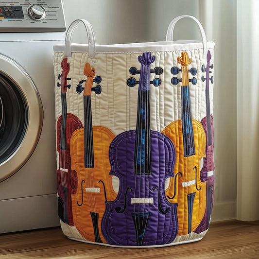 Melodic Violin Quilted Laundry Basket GFTONT3130